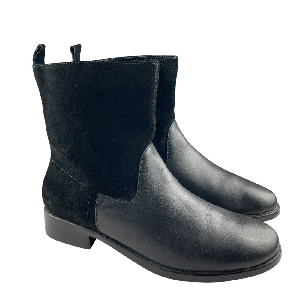 Aerosoles Women's Ankle Booties 7.5M Black Suede Leather Make A Wish Boots